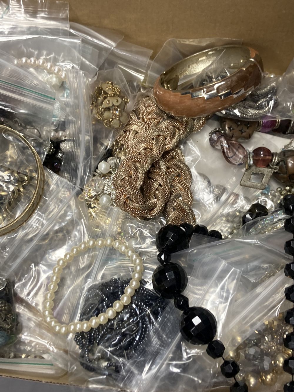 A large quantity of modern costume jewellery.